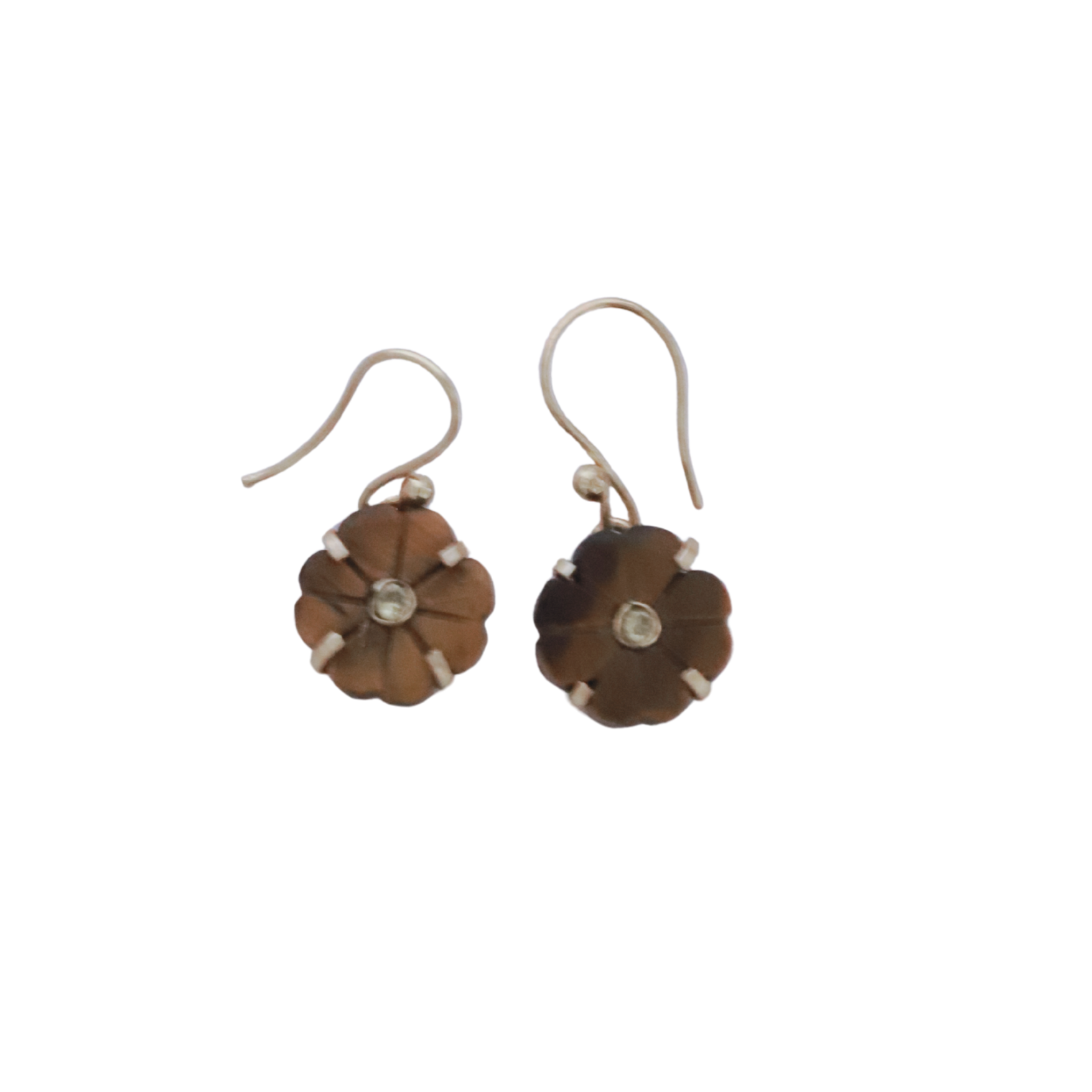 Flower labradorite, boucle d'oreille