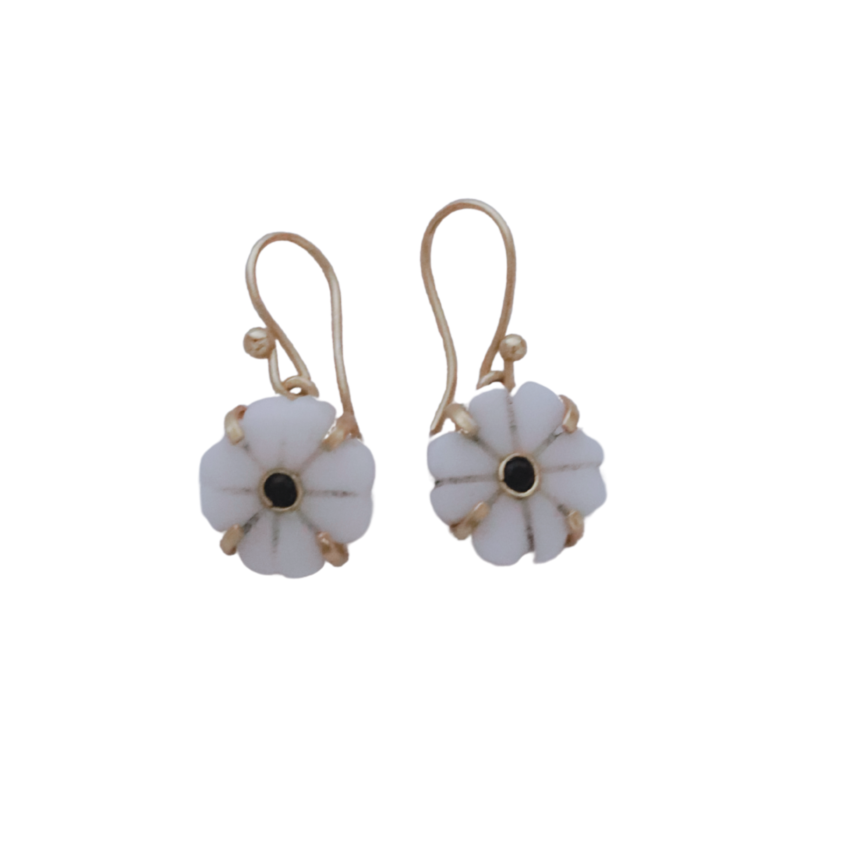 Flower nacre, boucle-d'oreille