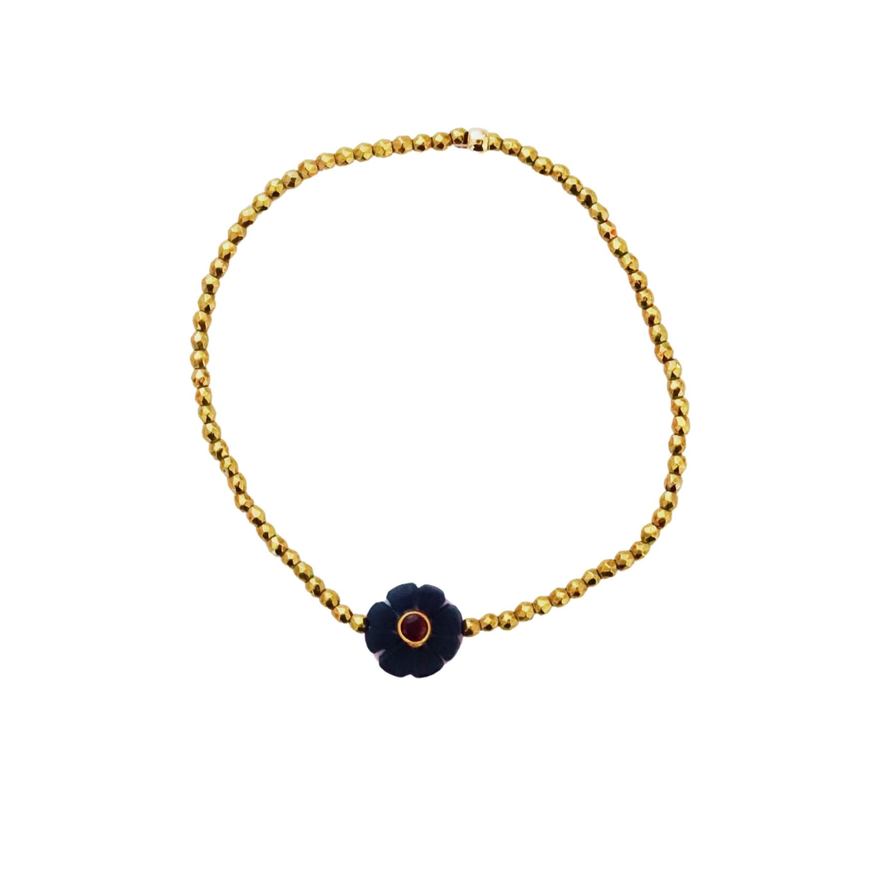 Flower jade beu, bracelet simple