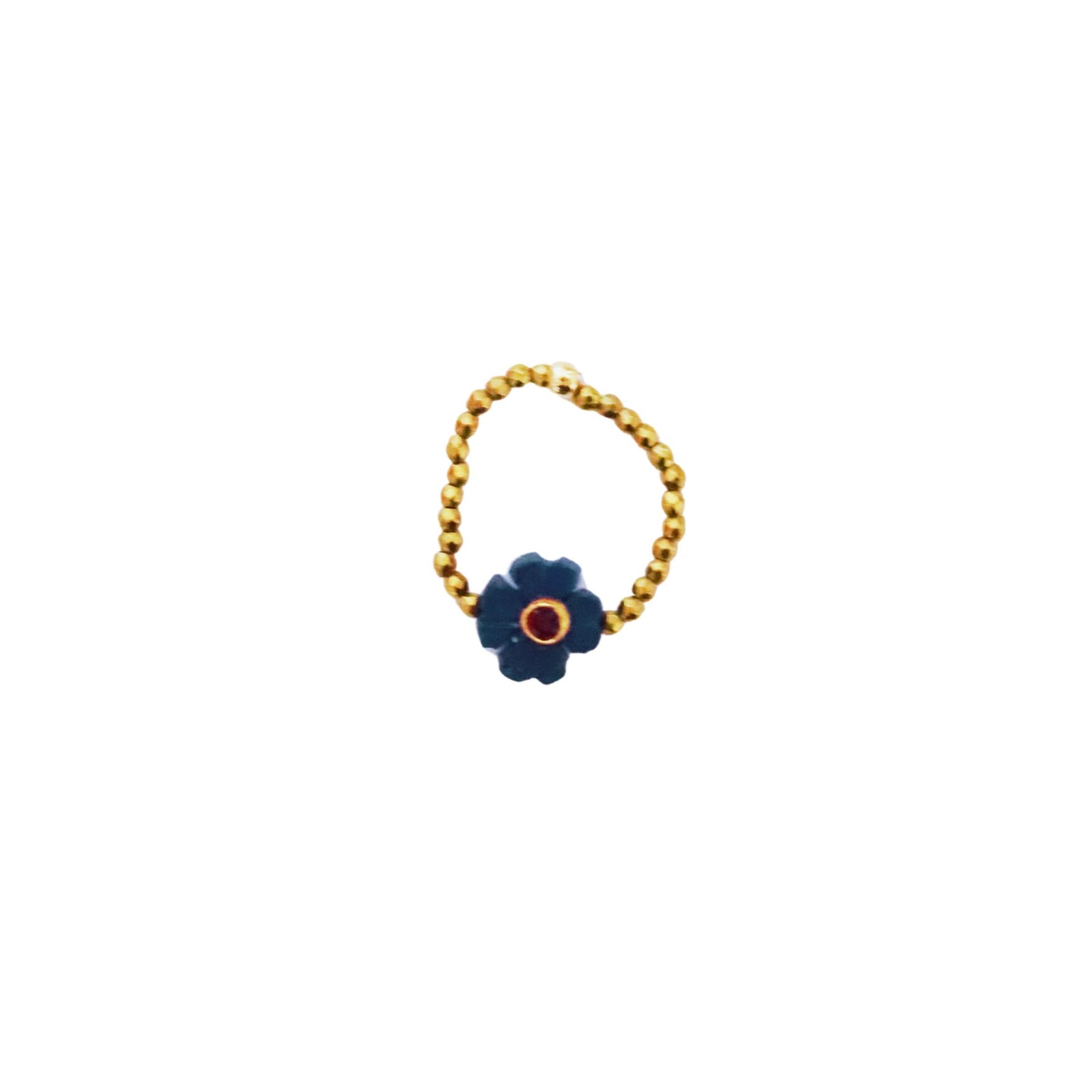 Flower jade bleu, bague