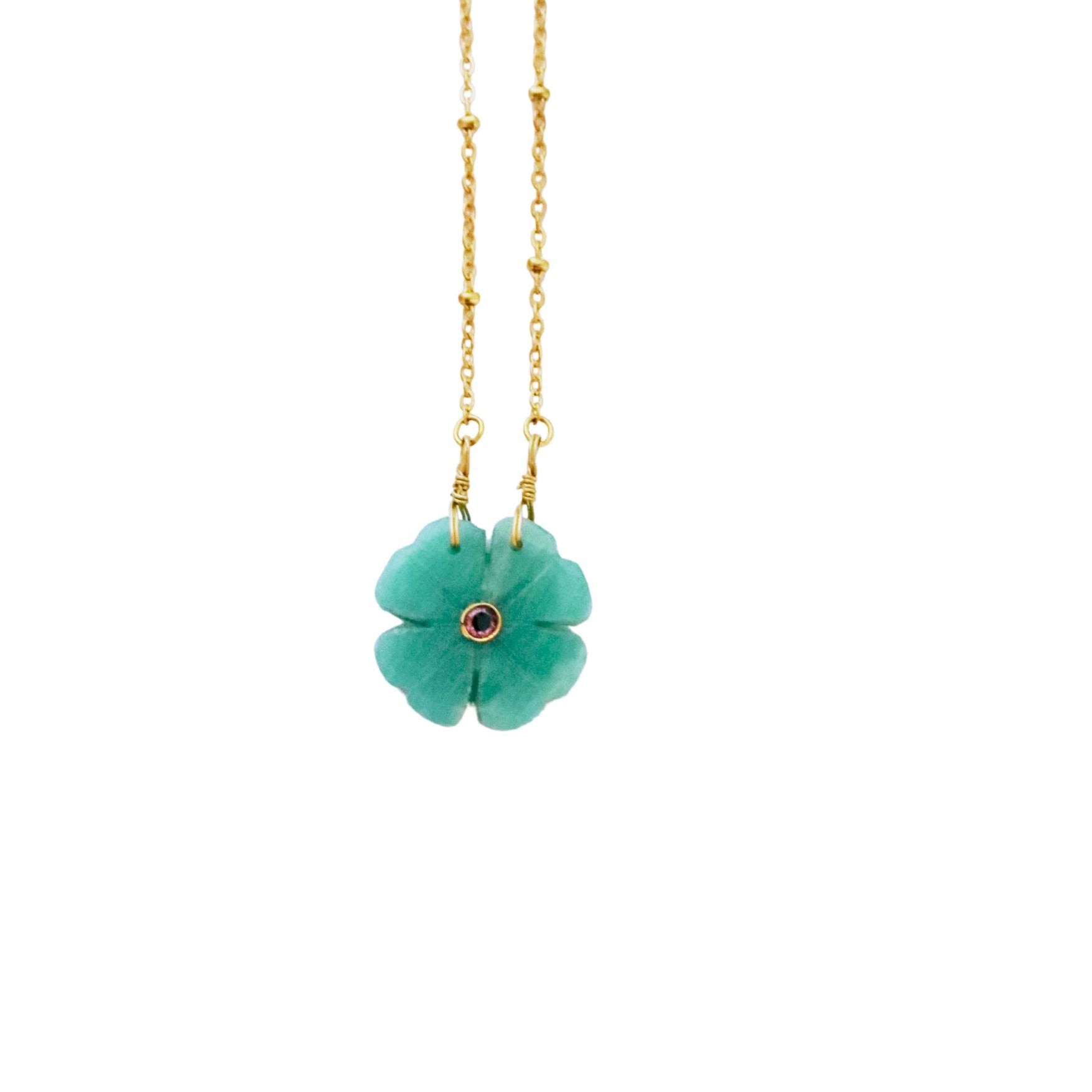 Flower amazionite, Collier