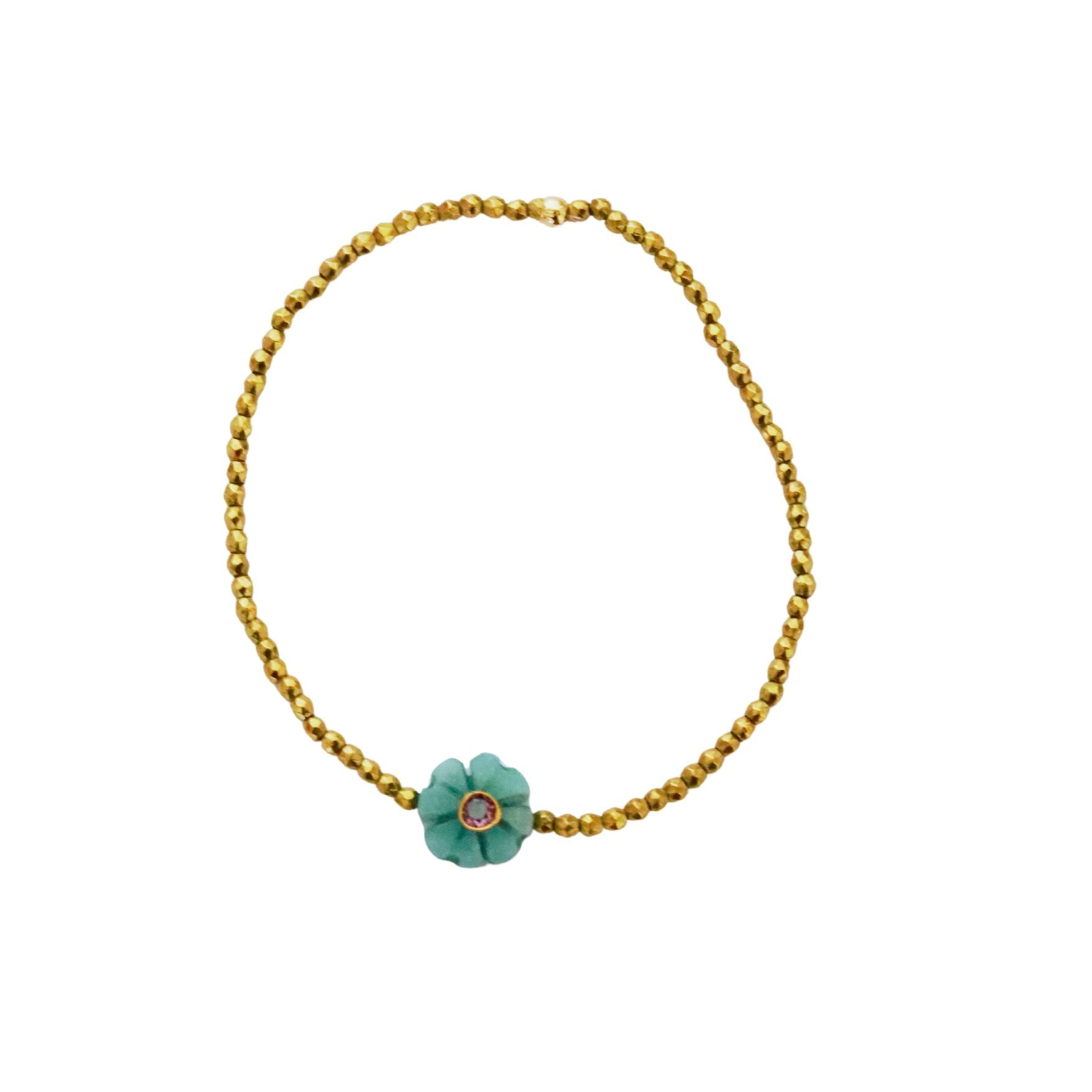 Flower amazonite, bracelet simple