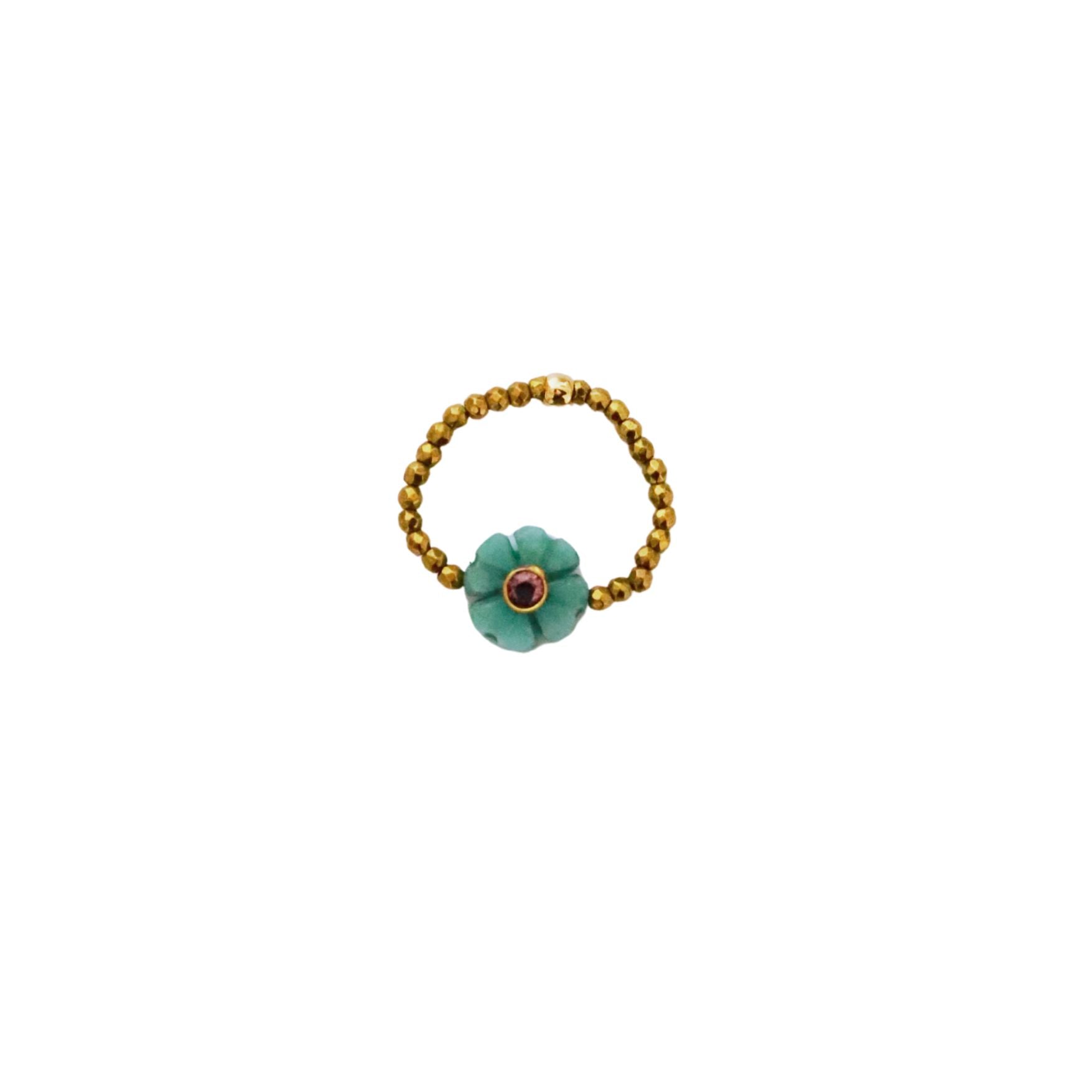 Flower amazonite, bague