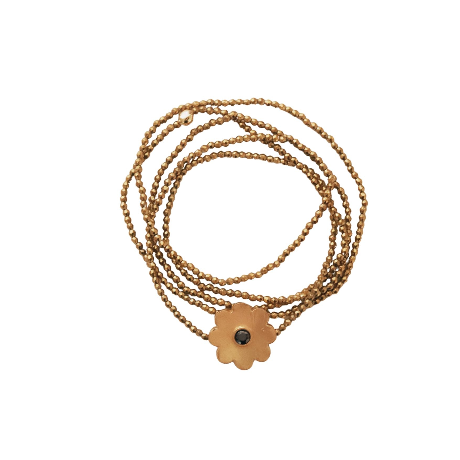 Flower Gold sautoir elastique