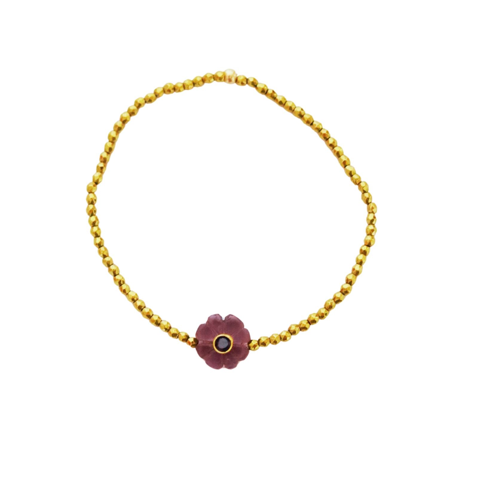 Flower améthyste, bracelet simple