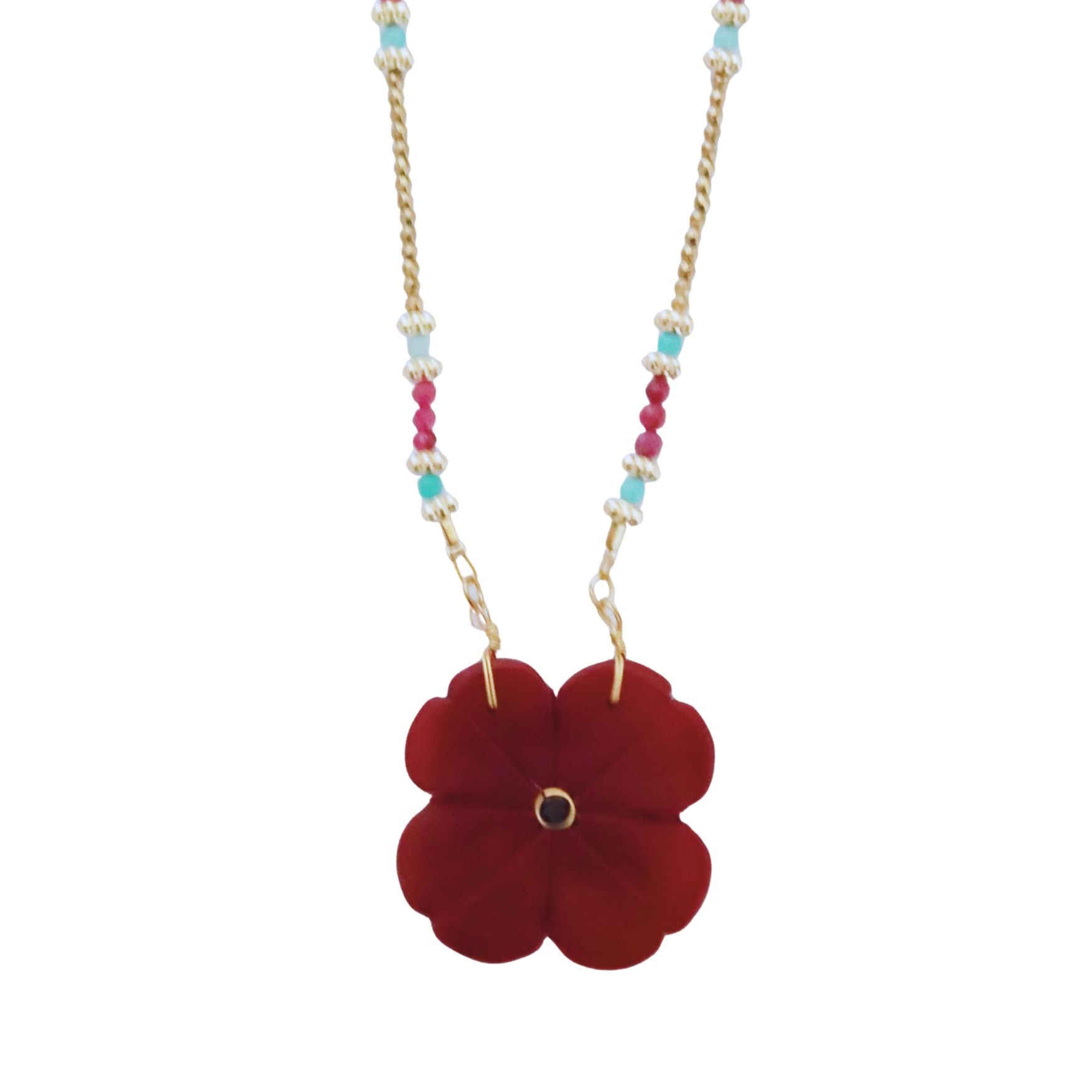 Flower rubis indien, Sautoir XL