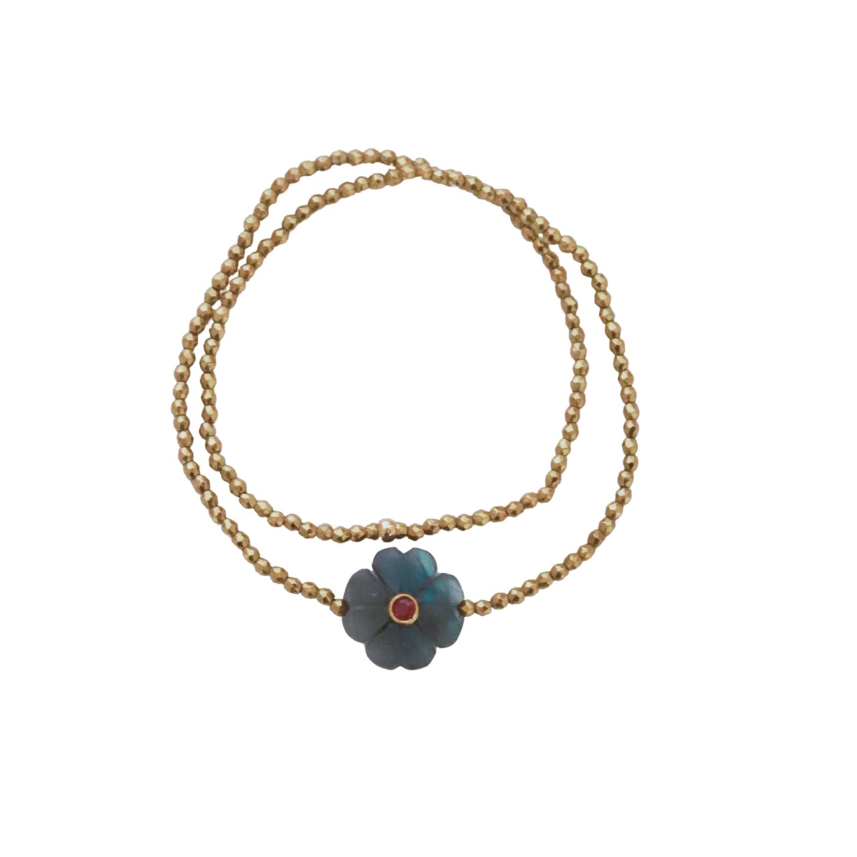 Flower labradortie, bracelet double
