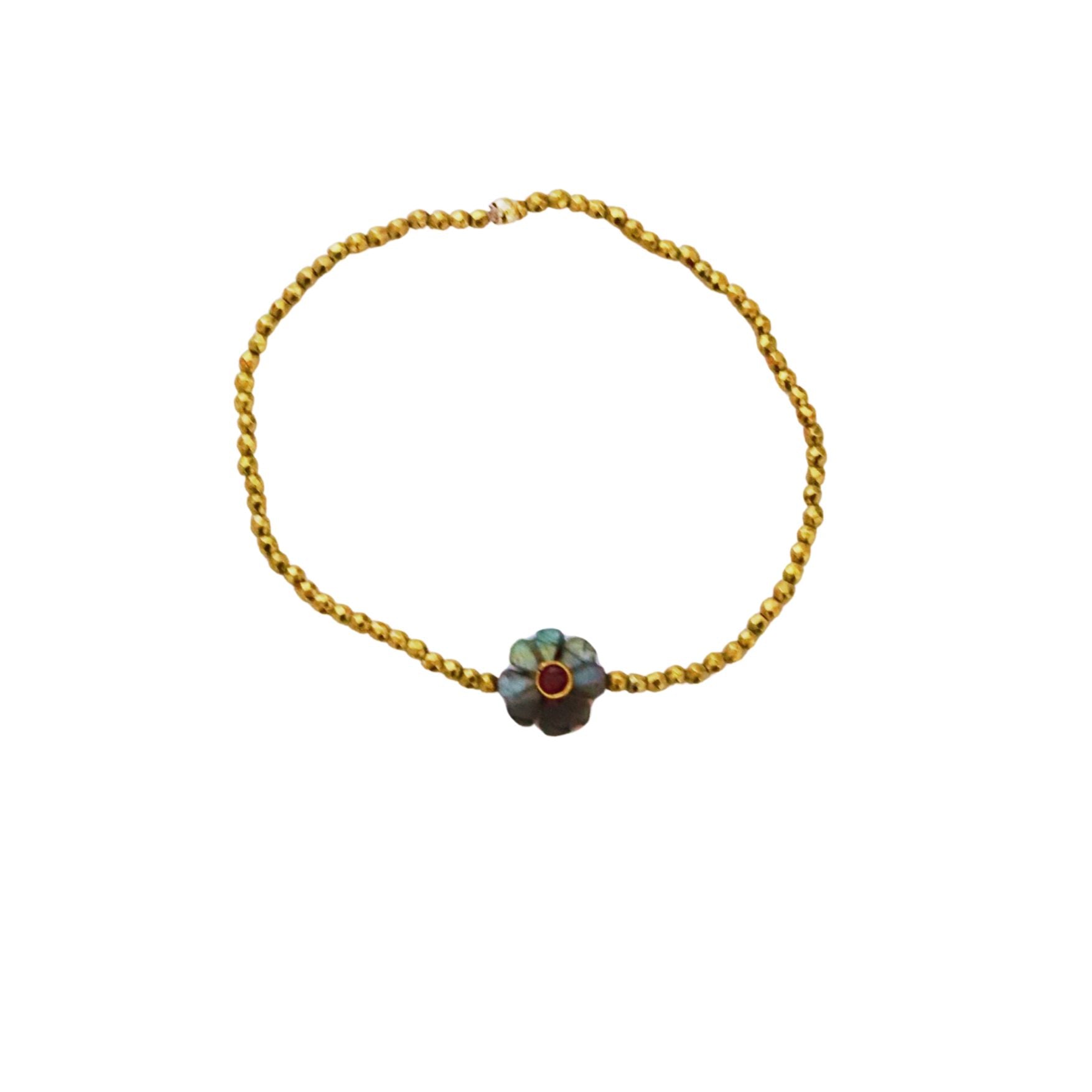 Flower labradorite, bracelet simple
