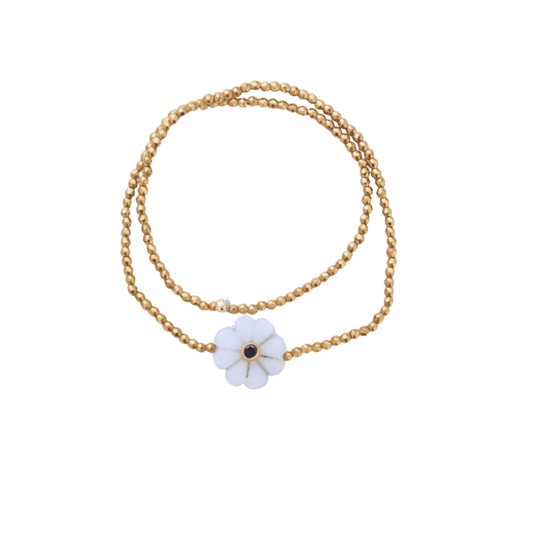 Flower nacre, bracelet double